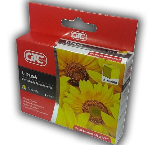 Cartucho Alternativo T133 Amarillo Gtc P/tx125/tx135/t22...