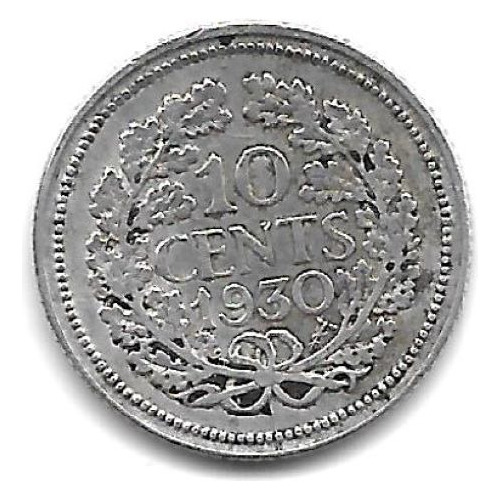 Holanda Moneda De 10 Centavos De Plata Año 1930 Km 163 - Vf+