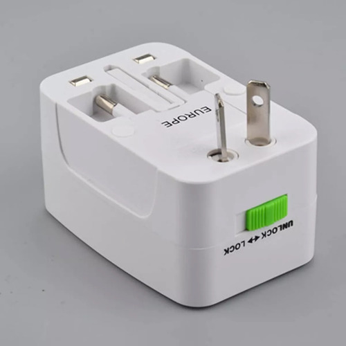 Adaptador De Enchufes Con 2 Usb Para Utilizar En Bolivia
