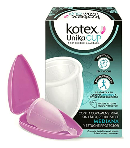Kotex Unika, Copa Menstrual Con Estuche, Tamaño Mediano 15