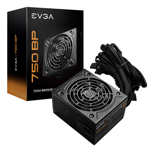 Fuente De Poder Evga 750 Bp 750w 80+ Bronze Pci-e (6+2) X2 Color Negro