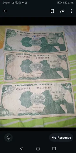 Billete De 20 Bolívares 1995 (Usado)