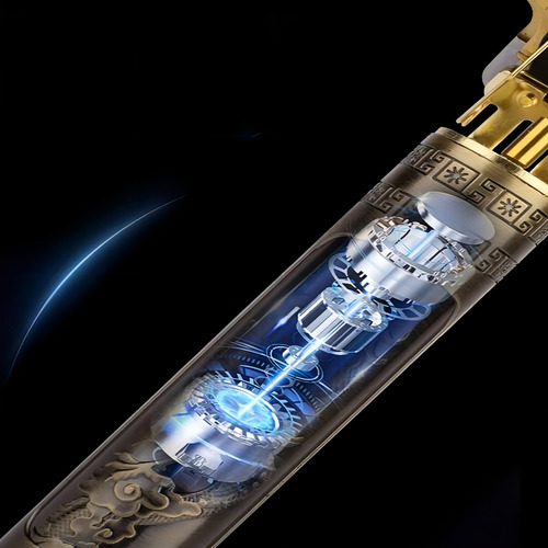 Máquina Acabamento Recarregável Cabelo Barba Sem Fio Premium Cor Dourado 110v/220v
