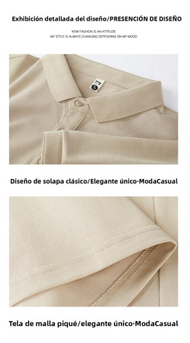 Polo Hombre 2025 Liso Cuello Vuelto - Casual Verano