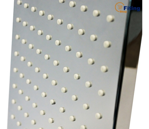 Imagen 2 de 8 de Flor De Ducha 20x20cm Con Brazo Recto X 30cm Fiting Shop