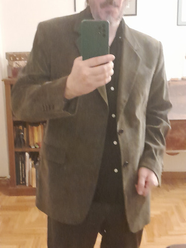 Sobretodo Y Saco De Pana X2 Verde Oscuro Xxl (Usado)