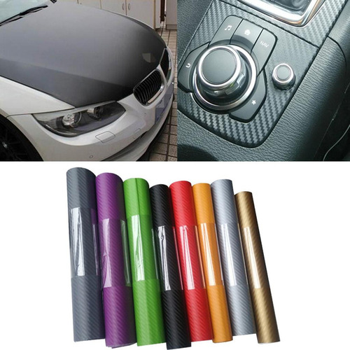 Decoración De Pegatinas De Coche De Fibra De Gris 30cm