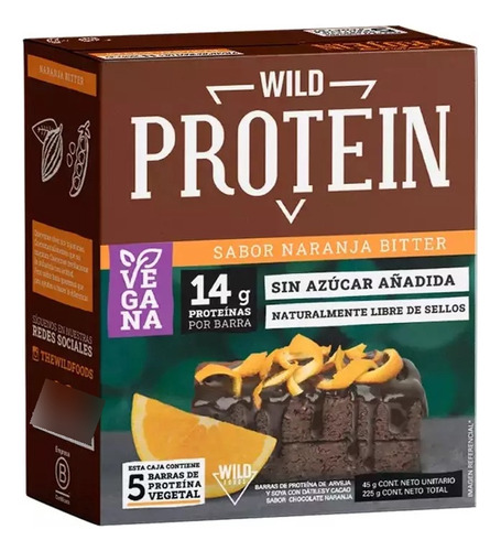 Wild Foods Wild Protein Naranja Bitter 5undtotal 225gr