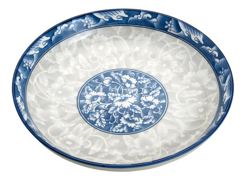 Prato Fundo 18cm Em Porcelana Blue Garden Coupe Lyor 8481