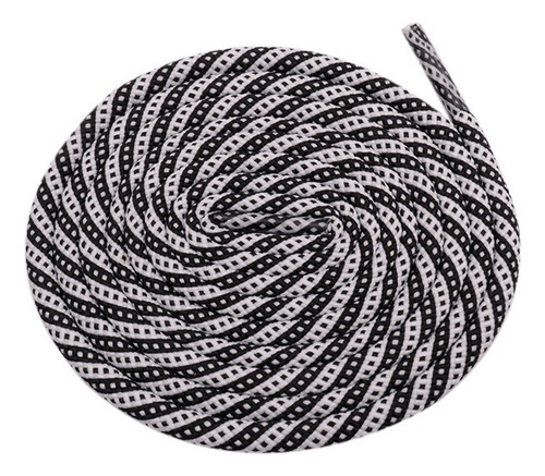 1 Par De Cordones Redondos De Sarga Tejida Bicolor Con Lunar
