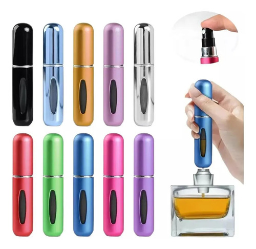 Oferta Relacionada: Kit 05 Mini Porta Perfume 5ml Spray Recarregável - Tubarão Digital