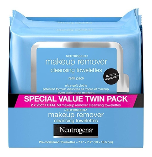 Neutrogena Makeup Remover Cleansing Face Wipes 50 Toallitas