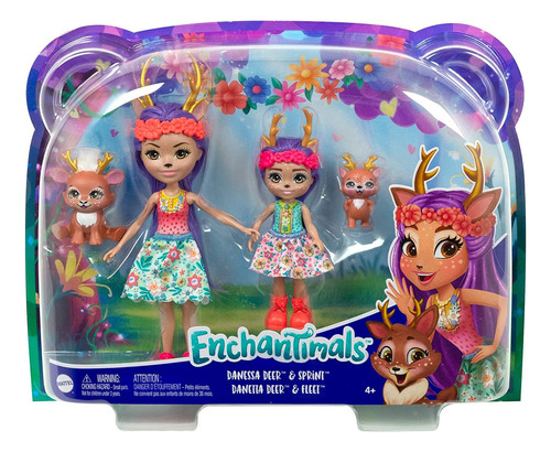 Enchantimals Danessa Danetta Deer Sister Dolls (6 Pulgadas 4