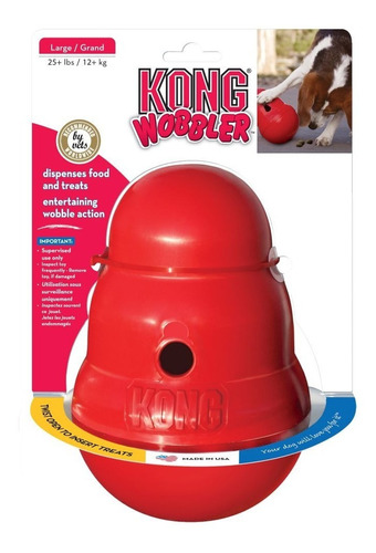 Juguete Kong Wobbler Large Para Perros Dispensador Alimento 