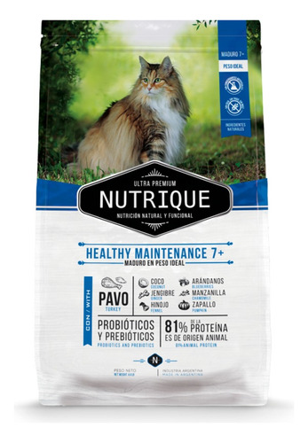 Nutrique Para Gato Senior +7 Sabor Pavo De 2 Kg