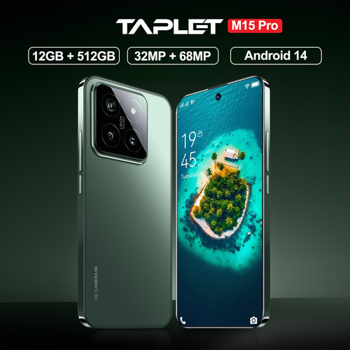 Dual Sim M15 Pro 512gb+12gb Ram 2025 Popular El Último Modelo Celular Android 14 Desbloquea Red 5g Wifi Batería Larga Duración Memoria Expandible