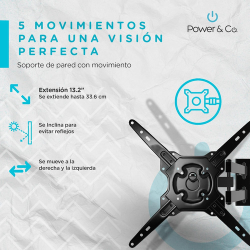 Imagen 4 de 7 de Soporte De Movilidad Para Pantallas De 10 A 70 Pulgadas.
