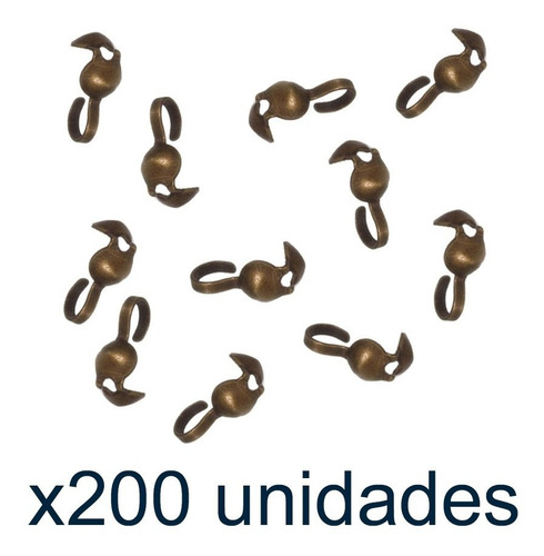 Tapa Nudo Bronce (+colores) 250unidades. Insumos Mercería