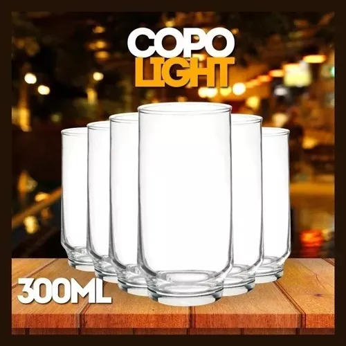 Jogo Copo Light's 300ml C/ 6 unidades