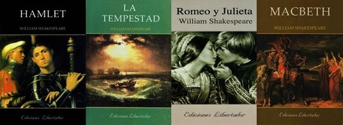 Shakespeare Pack Hamlet Tempestad  Romeo Y Julieta  Macbeth