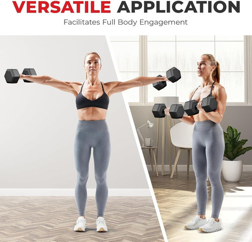Mancuerna Hexagonal Pesa Ejercicio Gym 22 Lb Gimnasio,1 Par