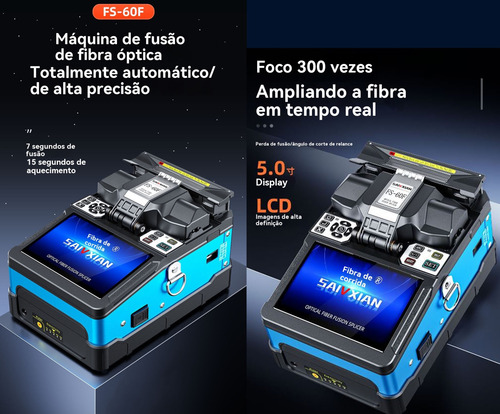 Máquina Automática De Emenda Por Fusão Fibra Óptica Fs-60f
