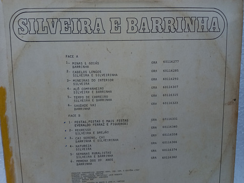 Lp Silveira & Barrinha Novamente Os Campeões Código 01 (Usado)
