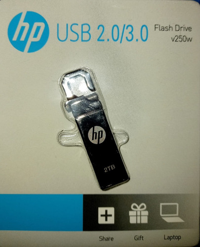 Imagen 2 de 6 de Pendrive Hp Metalico Capacidad 2tb Versión 2022