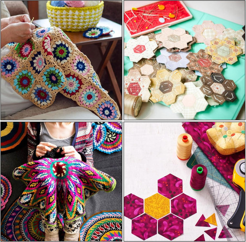 Paquete De Papel Para Patchwork En Blanco Hexágonos De 25 Cm
