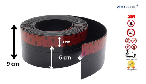 Proteção Portão De Garagem 9 Cm Altura Vedapratic (6,5mt)