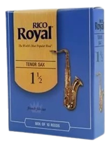 Palheta Saxofone Tenor Rico Royal Numero 1,5 Caixa Com 10