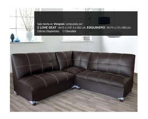 Sala Modular Modelo Italia 2 2 E - Chocolate Këssa Muebles
