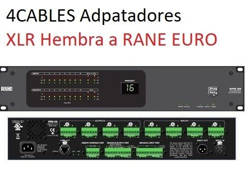 4cables Para Dj Procesador Audio Rane Crossover Equalizador