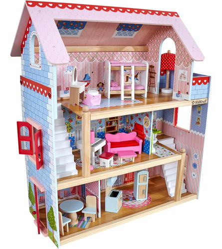 Casa De Muñecas De Madera Kidkraft Chelsea Doll Cottage Con