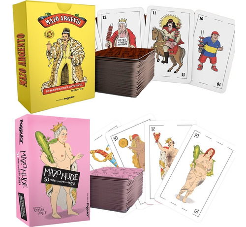 Combo Mazo Argento Y Nudes Juego Cartas Españolas Poppular