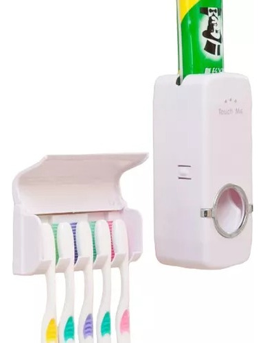Dispenser Automatico De Pasta Dental + Porta Cepillos 