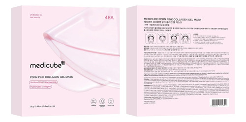 Máscara Facial Medicube Salmon Dna Pdrn - Kit Com 4 Unidades