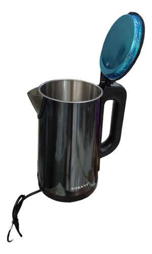 Hervidor Eléctrico de Acero Inoxidable de 2.5L, Apagado Automático, Color Verde, Rápido y Seguro para Cocina Moderna