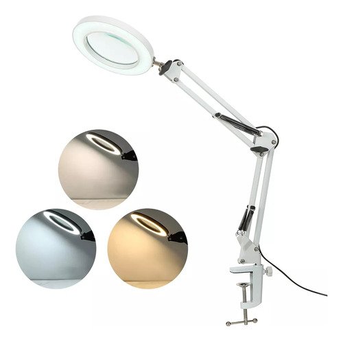 Lámpara De Mesa Con Clip Para Lupa, Luz De Color Ajustable