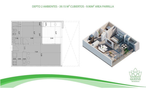 Imagen 10 de 24 de Queens Residences Edificio 2 - 2 Ambientes En Tercer Piso En Venta