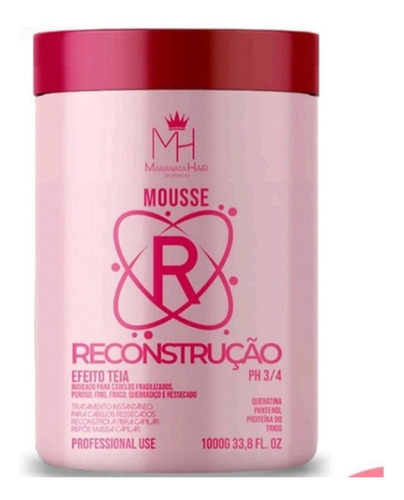 Mascara Mousse Reconstrução Efeito Teia Maranata Hair 1k