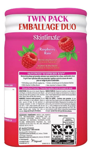 Gel De Afeitar Para Mujer Skintimate X 2 Unidades
