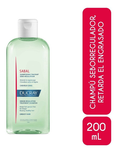 Ducray Sabal Shampoo Seborregulador Cabello Graso 200ml