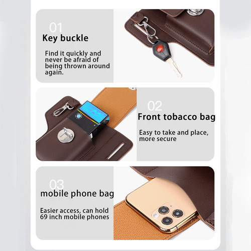 Funda De Cuero Para Teléfono Con Clip Para Cinturón: Funda