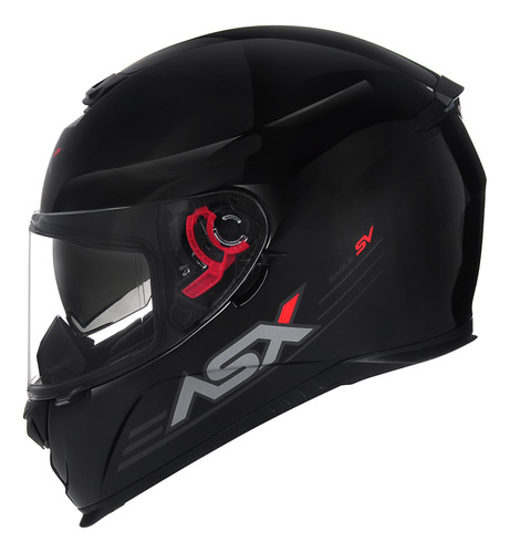 Capacete Asx Eagle Sv Solid Preto Brilhante