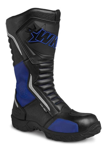 Botas Hombre Moto Biker Doble Proposito Workland 76227 Azul