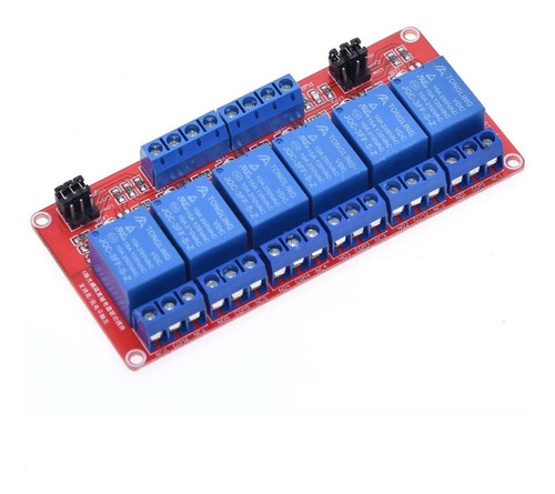 Placa De 6 Canal A Relé 12v Con Optoacoplador Y Led Arduino