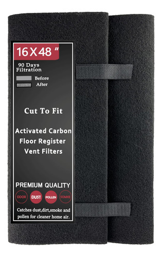 Filtro Carbono 16 X 48  Corte Para Adaptarse Calentador Hoja
