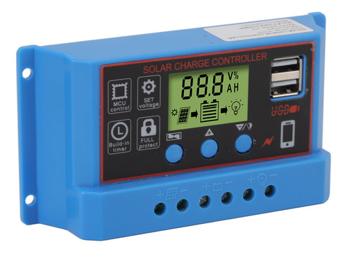 Controlador De Carga Solar De 12v 24v Lcd