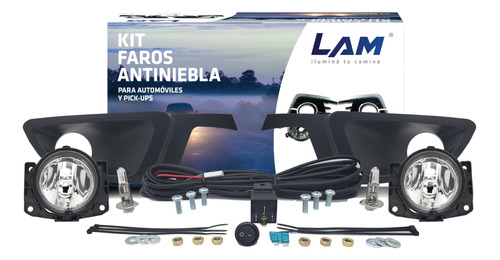 Kit De Faros Auxiliares Fiat Siena 12/14 Ambos Lados Rejilla